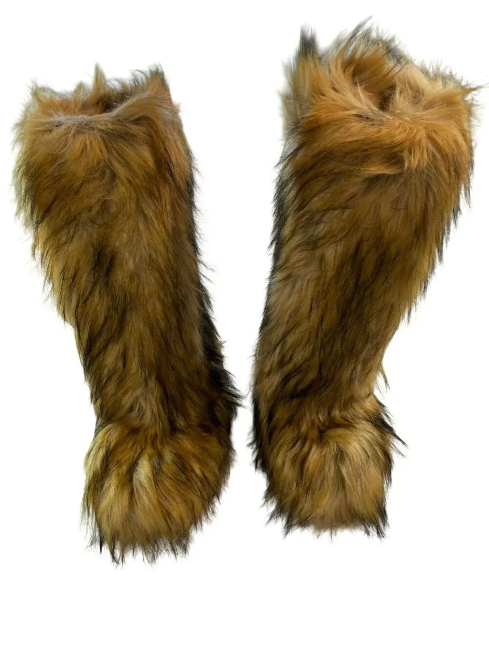 Azalea Wang Fayes Faux Fur Brown Multi Boots Warm Women's Size 9 NEW - Picture 3 of 10